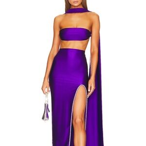 Khanums Strapless Purple Gown